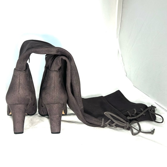 NWOB Size 8.5 Vince Camuto Tapley Brown Suede Over the Knee Thigh High Boots - Picture 4 of 14